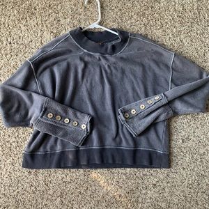 Free people purple crop sweater